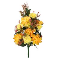 Bukiet sztucznych kwiatów KOMPOZYCJA KWIATOWA 40 cm ŻÓŁTY