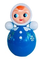 Hračka vaňa-vstávačka retro bábika modrá