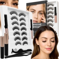 FEKETE MÁGNESES MŰSZEMPILLA SZETT - 7 PÁR 2X AILINER + CSIPESZ