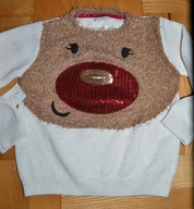 105^ F&F Świąteczny sweter Renifer 2/3 Lat_98 cm