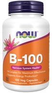 NOW Foods Vitamín B-100 B Komplex B1 B2 B3 B6 B12 100 kaps COMPLEX