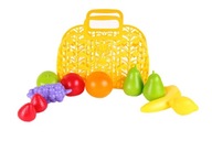 Plastikowe Owoce Akcesoria Kuchenne Zestaw z Koszykiem dla Dzieci 10 El.