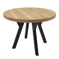 Stôl okrúhly čierny + HALIFAX nerozkladací Ø90 cm