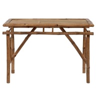 Skladací záhradný stôl, 115x50x75 cm, bambusový