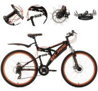 Horský bicykel Kolesá 26 MTB Plné Odpruženie Hardtail Kotúčové Brzdy Goral