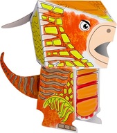 Monumi Cubehead Dino 3D maľovanka parazaurolof