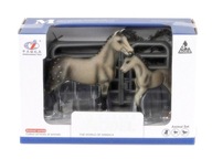 Konie koń + źrebak farma 2 figurki koni - klacz i źrebie 22x10x14,5cm