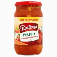 Pulpety wołowo wieprzowe w sosie pomidorowym dania gotowe 600g PUDLISZKI