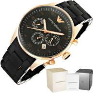 Zegarek Męski Emporio Armani Sportivo AR5905 Czarna bransoleta + BOX