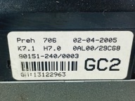 switch switch air conditioning control panel OE 13122963 Opel Astra H 04-10
