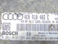 control unit computer of the engine ECU AUDI A8 D3 3.0 TDI 4E0910402E