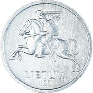 Moneta, Litwa, Centas, 1991, AU(50-53), Aluminium,