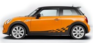 Mini F55 F56 F57 oldalsó csíkok matrica - sakkminta