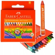 FABER-CASTELL Kredki świecowe woskowe 24 k +fluo