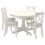 IKEA INGATORP INGOLF Stôl a 4 stoličky Hallarp