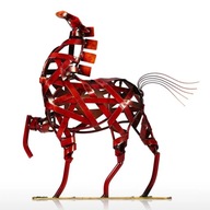 TOOARTS żelazny pleciony koń rękodzieło sztuki