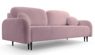 Różowa Sofa CARI 230cm Welur - różne kolory
