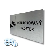 Piktogram Tabuľka „MONITOROVANÝ PROSTOR“ trvalá UV tlač 20x10 cm