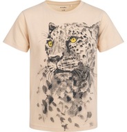 T-shirt chłopięcy Koszulka dziecięca 110 Bawełna Pantera brzoskwinia Endo