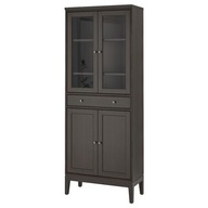 IKEA IDANAS Vitrína tmavohnedé moridlo 81x39x211