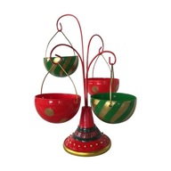 Christmas Tree Dessert Table Fruit Plate Double Layer Cake Stand Holiday