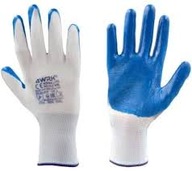 Pracovné rukavice nitrilové polyesterové Kona Lite blue 12 párov 10XL