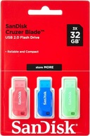 Pendrive SanDisk Cruzer Blade USB 32 GB 3 sztuki