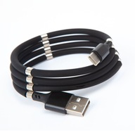 Kabel do telefonu USB C 24 PIN Szybki MAGNIWIRE ładowania i przesyłu czarny