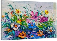 OBRAZ NA Plátne Kvety Impast ako maľované 90x60