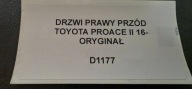 door front right side Toyota Proace