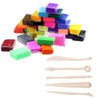 5 narzędzi 32 kolory glina polimerowa Fimo blok