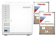 QNAP TS-364-8G s dvoma diskami 14 TB