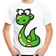 Koszulka dziecięca z wężem wąż t-shirt na prezent dla dzień dziecka 128