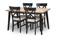 Zostava do obývačky: Stôl so stoličkami, 4xstolička podkrovie