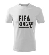 Detské tričko D485 FIFA KING FUTBAL biela veľ. 146