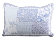 Bielo-modrá obliečka do spálne so vzormi 50x70
