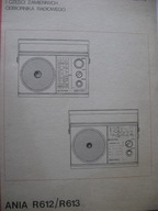 Odbiornik radiowy ANIA R/612/R613 Instrukcja serwisowa Schemat Katalog części zamiennych - UNITRA ELTRA