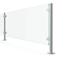 Stĺpik sklenenej steny/plexi namontovaný na stole