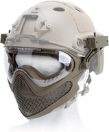 Tactical Airsoft Mask Odporny na wstrz?sy dopasowany szybki kask Gogle