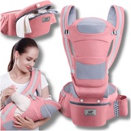 Róż nosidełko 15w1 dla dziecka ergonomiczne nosidło biodrowe 25KG siedzisko