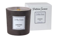 SVIEČKA HEVY SKIN BRONZ CHRISTMAS LOVE WHITE