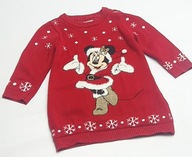 świąteczny sweter dziecięcy myszka Minnie 74 0B52