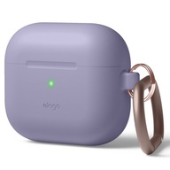 ELAGO Case Etui Silikonowe z karabińczykiem do AirPods 3, Lavender Grey