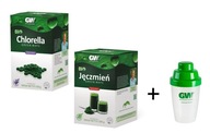 BIO Chlorella 330g (1320 tabletek) + BIO Jęczmień 300g w proszku + shaker