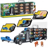 Zestaw Ciężarówka Transporter 6 Dinozaurów 6 Dzikich Zwierząt Wyrzutnia