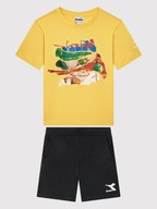 Diadora Komplet t-shirt i szorty sportowe Playground 102.178252 Żółty Regul