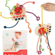 Hryzátko senzorická hračka Montessori červená