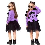 DISNEY KOMPLET bluza + TIULOWA spódniczka POMPONY 98-104 / 3-4