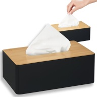 BAMBUSZ TÖRLŐKENDŐ TARTÓ ÚJRAFELHASZNÁLHATÓ DOBOZ ZSEBKENDŐTARTÓ