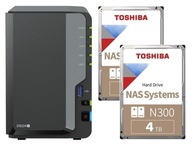Synology DS224+ 6GB RAM + 2x 4TB Toshiba N300